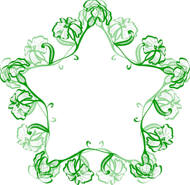 Decorative floral wreath - Vector, Image