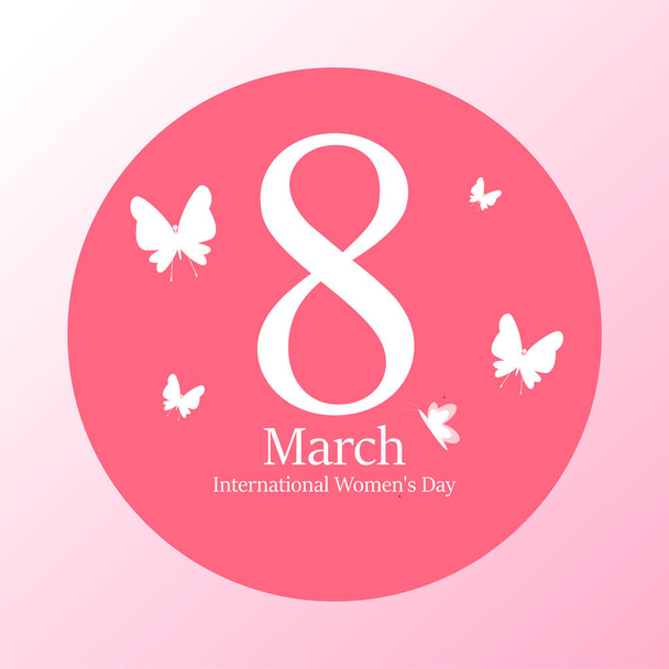 8 March, Happy International Women's Day, design template used for website, holiday card, flyer, abstract banner, vector illustration - Vector, Image
