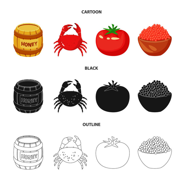 Vector design of taste and product icon. Collection of taste and cooking stock vector illustration. - Vektori, kuva