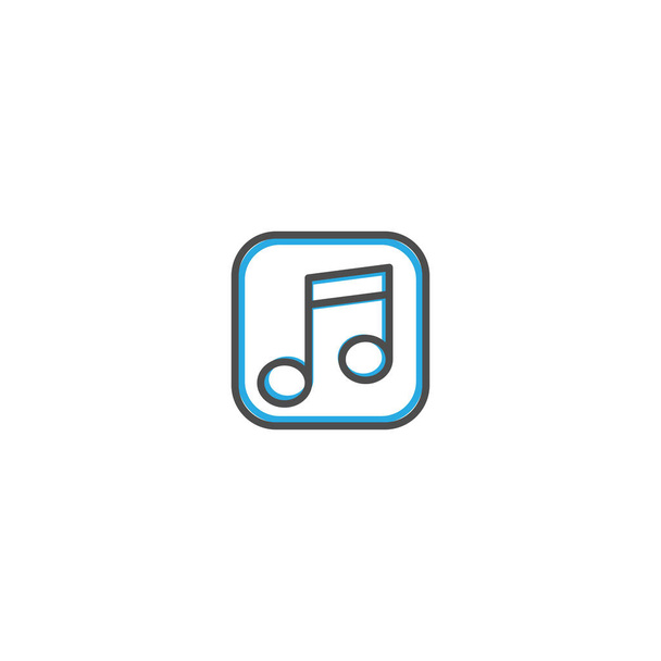 Music player ikonra design. Alapvető ikon-vektoros illusztráció - Vektor, kép
