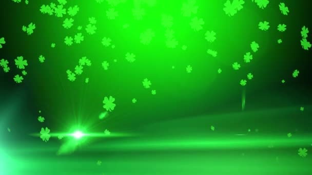 St. Patrick vihreä onnekas apila tausta
 - Materiaali, video