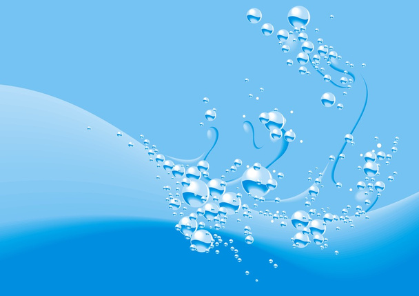 Fundo de água azul - Vetor, Imagem