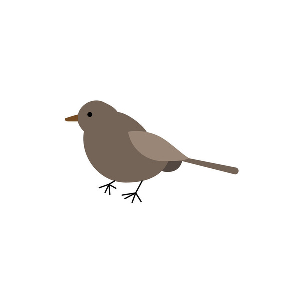 Bird icon. Vector illustration on white background. Silhouette. - Vector, Image
