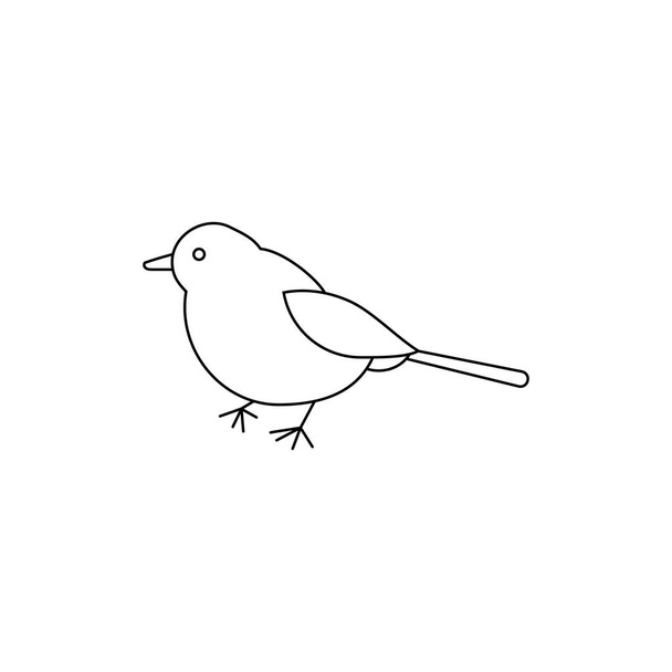 Bird icon on white background. Vector illustration. Silhouette. - Vector, Image