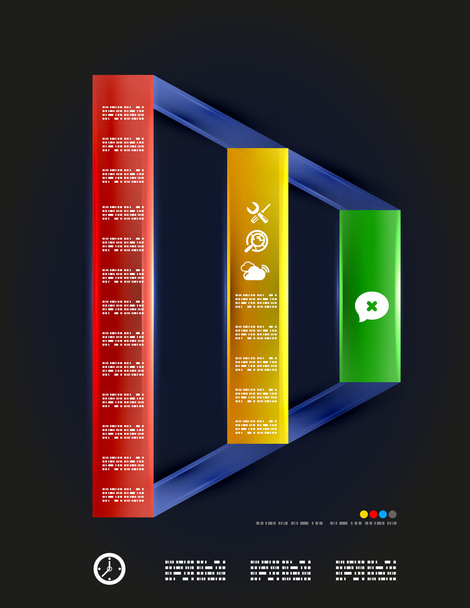Infographic strepen moderne ontwerpsjabloon - Vector, afbeelding