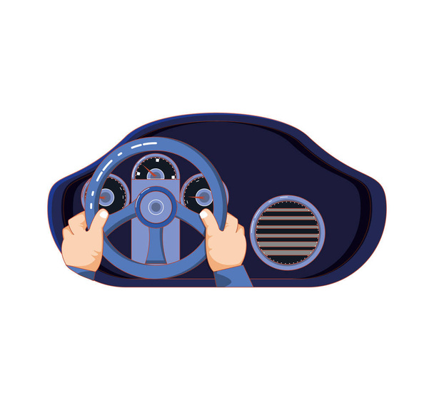 person driver car avatar character - Vector, Image
