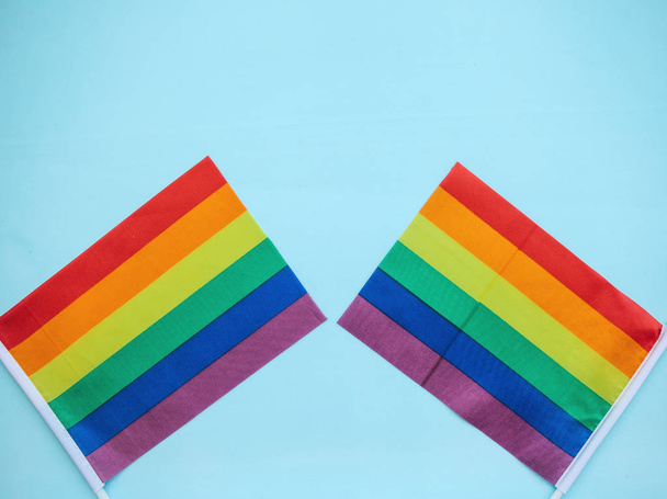 Multicolored flags or LGBT flags - Photo, Image