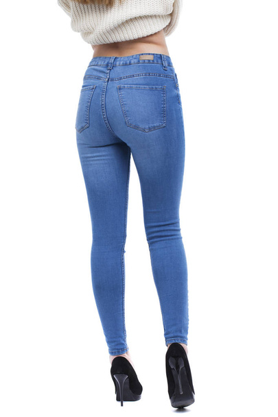 Female body part denim jeans - Foto, Imagen