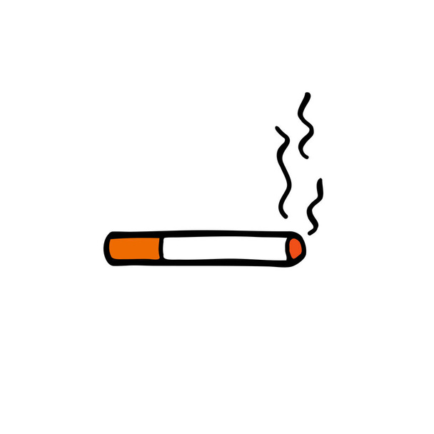 Zigarettenkritzel-Ikone - Vektor, Bild
