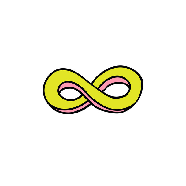 ikona doodle znakiem nieskończoności - Wektor, obraz