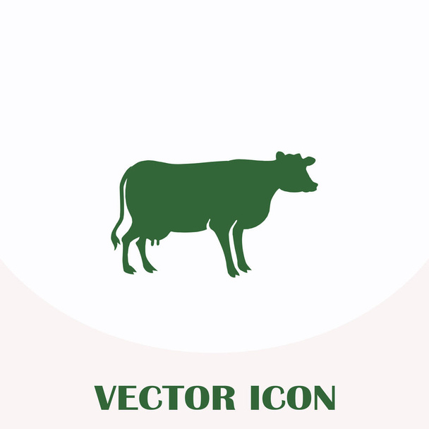 Tehén Silhouette vektor ikon - Vektor, kép