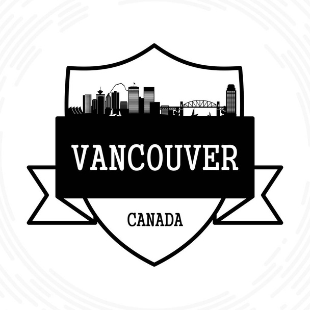 Skyline de Vancouver - Vecteur, image