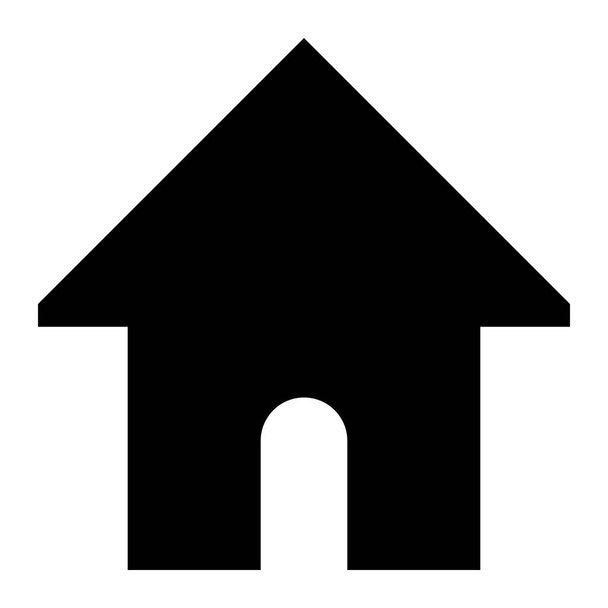 Home symbol icon - black simple, isolated - vector - Vector, imagen