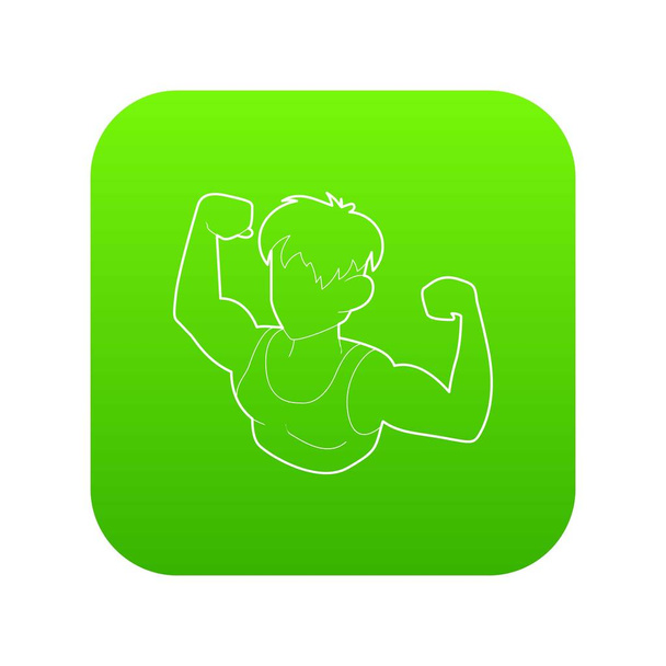 Testépítő sportoló ikon, vázlat stílusában - Vektor, kép