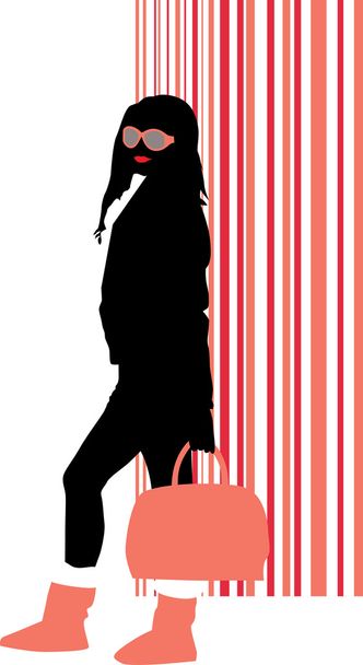 young fashion woman - Vector, Image