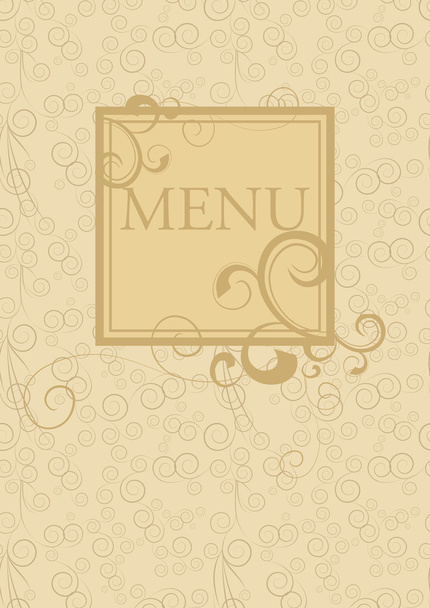gold menu blank - Vector, Image