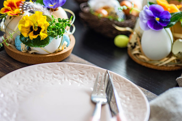 Easter table setting - Photo, image