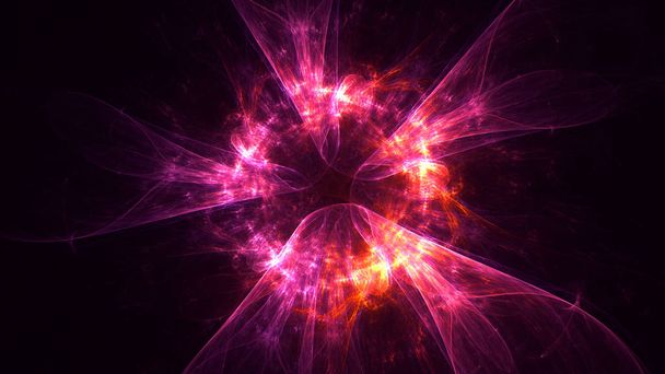 3D rendering abstract colorful fractal light background - Photo, Image