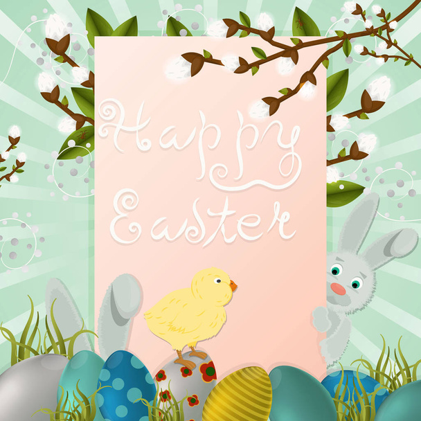 layout of Easter greeting card 6 - Διάνυσμα, εικόνα
