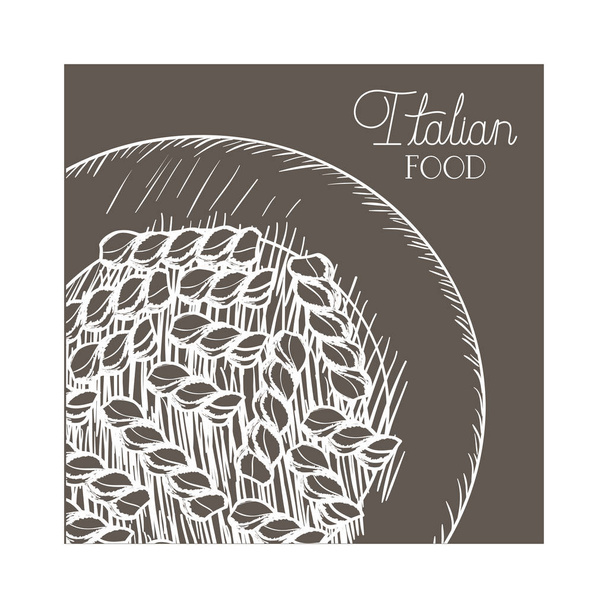 heerlijke pasta Italiaanse geïsoleerde pictogram - Vector, afbeelding