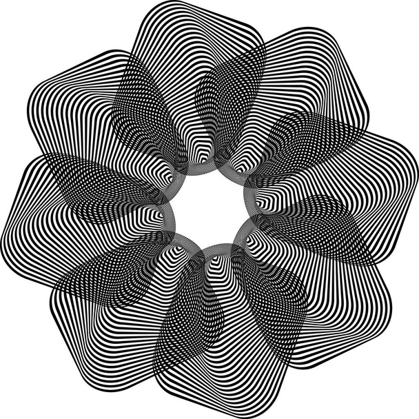 Forme florale abstraite sur fond blanc
. - Vecteur, image