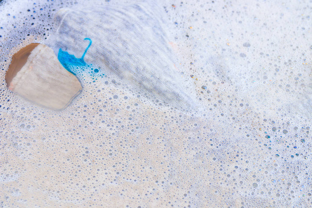 detergent foam bubble as background texture  - 写真・画像
