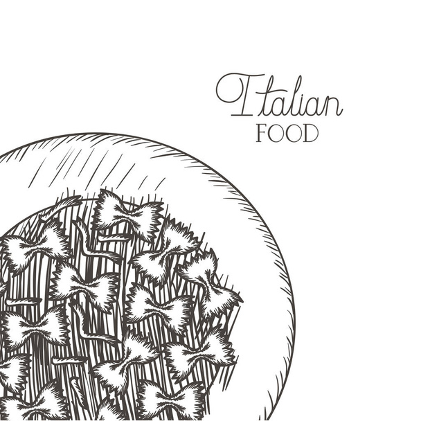 ízletes tészta olasz elszigetelt ikon - Vektor, kép