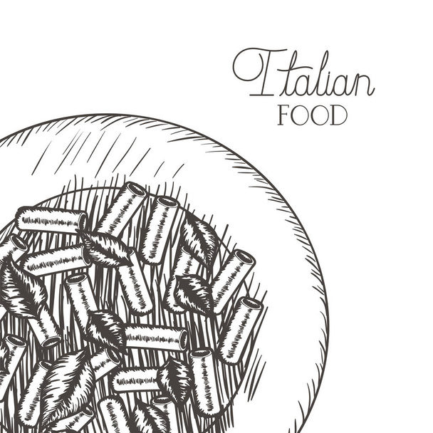 lezzetli makarna İtalyan izole simgesi - Vektör, Görsel