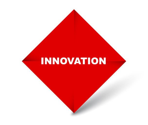 червоний векторний банер інновації
 - Вектор, зображення