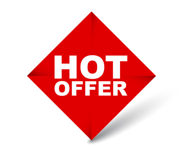 red vector banner hot offer - Vector, Image