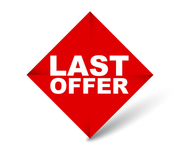 red vector banner last offer - Vector, Image