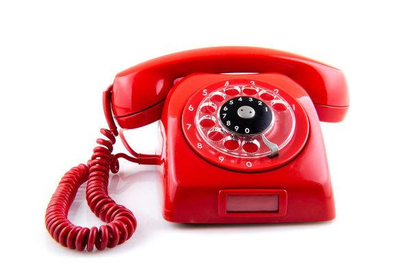 Vintage Red Telephone - Valokuva, kuva