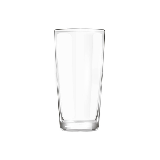 Glass close-up. Glass tumbler. Realistic glass beaker. Glassware - Вектор, зображення