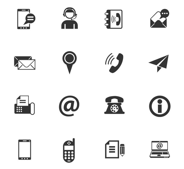 contact us icon set - Vector, Image