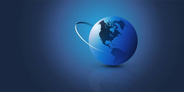 Earth Globe Design - Negócios Globais, Tecnologia, Conceito de Globalização, Modelo de Design de Vetor
  - Vetor, Imagem
