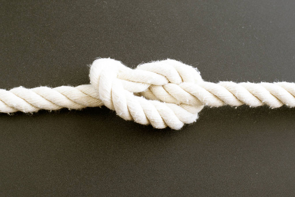 white rope pigtail knotted - Photo, Image