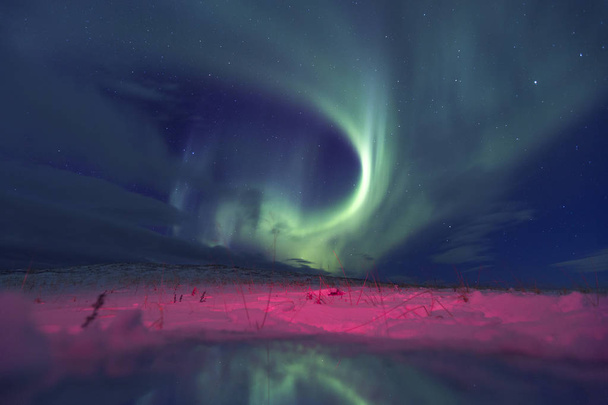 Északi fények a Kola-félszigeten - Fotó, kép