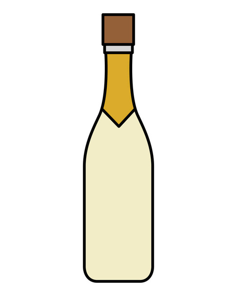 ワインボトル分離アイコン - ベクター画像