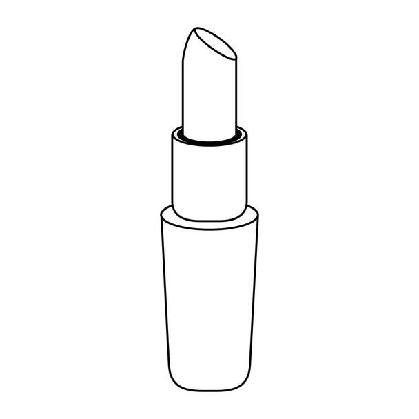 Woman sexy lipstick cartoon in black and white - Vector, Image