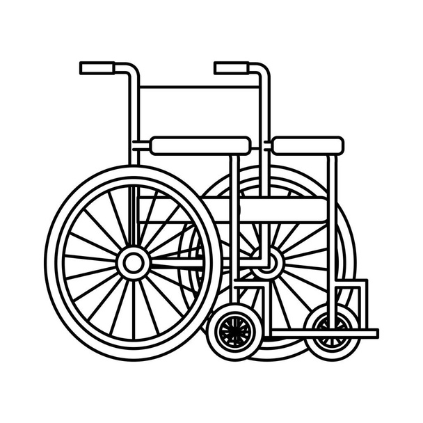 μεμονωμένο εικονίδιο αναπηρική καρέκλα - Διάνυσμα, εικόνα