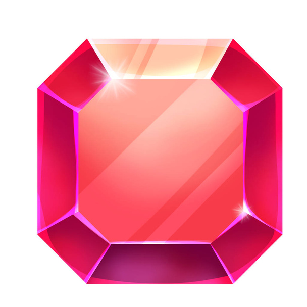 close up view of red gem illustration - Фото, зображення