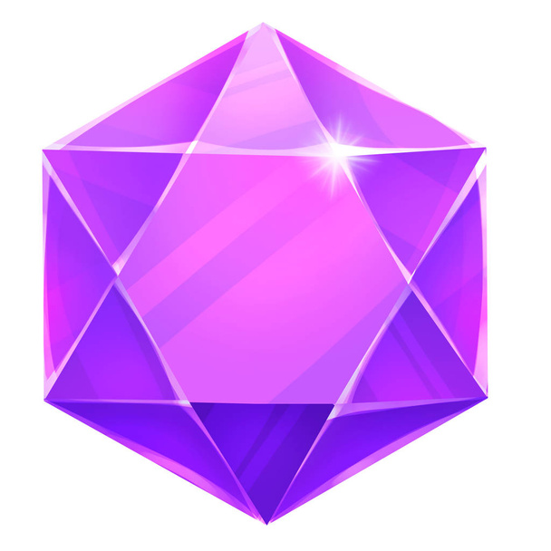 close up view of purple gem illustration - Photo, Image