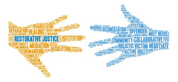 Слово "восстановительное правосудие"
 - Вектор,изображение