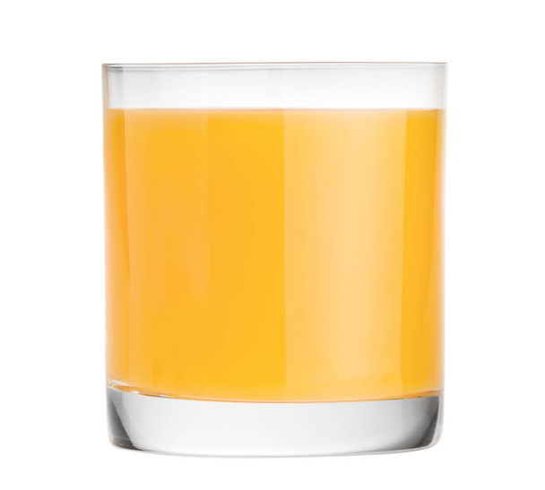 Orange juice glass, Citrus fruit drink white background clipping - Fotó, kép