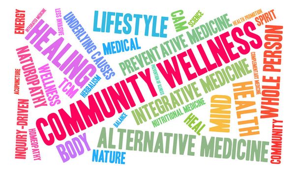 Community Wellness Word Cloud - Vector, Image