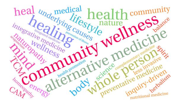 Community Wellness Word Cloud - Vector, Image