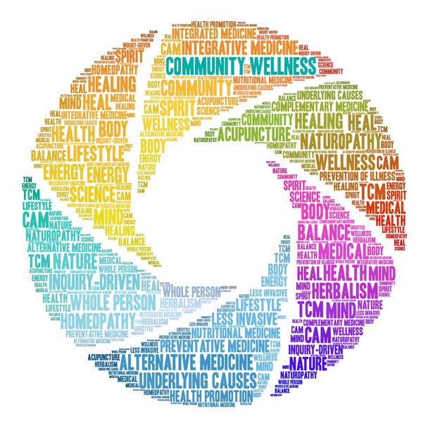 コミュニティ健康の単語の雲 - ベクター画像