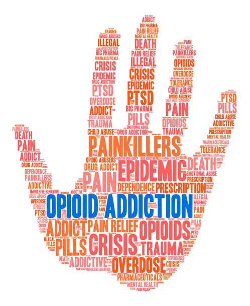 Nuage de mots addiction aux opioïdes
 - Vecteur, image