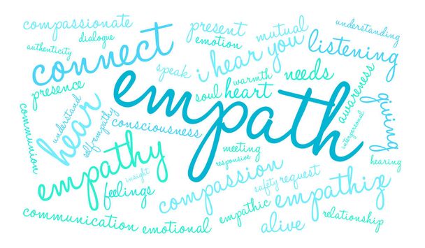 Empathische Wortwolke - Vektor, Bild