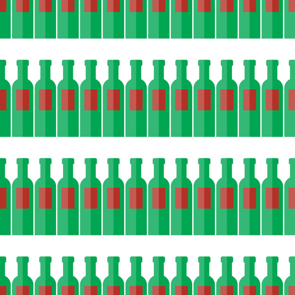 Μπουκάλι χωρίς ραφή πρότυπο, μοτίβο με τα μπουκάλια κρασιού. Εικονογράφηση διάνυσμα φόντο μπουκάλι. - Διάνυσμα, εικόνα